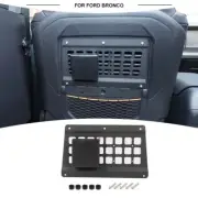 Seatback MODULAR STORAGE PANEL Organizer Rack Shelf for Ford Bronco 21+Aluminium