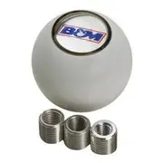 B&M White Univ.Shifter Knob Comes With B&M Logo Only - BM46110