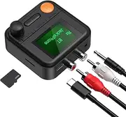 AMIR Bluetooth Transmitter Receiver, Bluetooth 5.2 Audio Adapter for Home Stereo, Wireless Audio Adapter with Display or Headphones, Home Theater, TV, Car