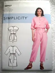 Simplicity 8907 Jumpsuit Romper Dress size 6-14 Sewing Pattern *