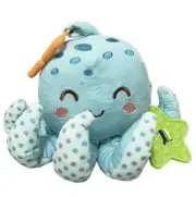 Infant Octopus Plush Toy with Teether/Rattle Hang or Hold Ages 0+