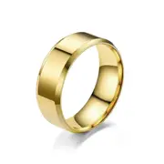 8mm Classic Ring for Men and Women Stainless Steel Matte Wedding Ring Simplicity Couple Jewelry Accessories Gold-color 11