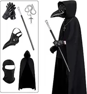 Halloween Plague Doctor Mask , Steampunk Mask Horror Scary Halloween Mask for Party Prom Halloween Gifts , Gas Mask Cosplay