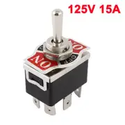 Car 6 Pin 3 Position Momentary On/Always Off/Momentary On Toggle Switch 125V 15A