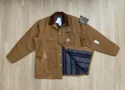 NWT VTG Carhartt Jacket Men’s 50/2XL Tall Chore Coat C01 BRN Brown Blanket Lined
