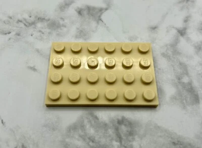 Lego Parts (1) ~ Tan Plate 4 x 6 ~ No 3032