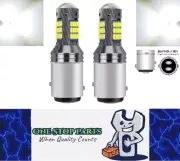 2 x White BAY15D 1157 42smd Super Bright Stop/Tail LED Globes White Pair (2pcs)