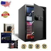 Modern 2.04 Cu.ft Steel Security Safe with Digital Lock for Home and Office