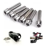 BIKE HANDLEBAR STEM BOLTS WATER BOTTLE M5 5MM 20MM HEADSET SILVER MTB ROAD SCREW