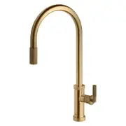 Armando Vicario Urban D Pullout Kitchen Tap - Natural Brass