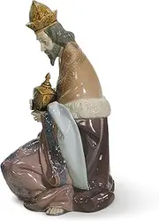 [LLADRÓ] King Gaspar Nativity Figurine. Porcelain Figure Figure.