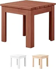 ALFORDSON Outdoor Wooden Side Desk for Adirondack Chair Bench, Durable Fir Wood Coffee Table for Patio Garden Porch Beach Armchair Lounge Seater, Lawn Furniture Tabletop, Brown