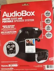 AudioBox AM/FM Radio Speaker system for iPod CD MP3 Water Resistant Portable NEW
