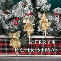 在飛比找ETMall東森購物網優惠-圣誕節禮物歐式花仙子女娃娃樹脂吊飾精靈天使掛飾圣誕樹場景布置
