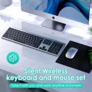 Wireless Keyboard and Mouse Combo 2.4G + Bluetooth Ultra Thin Wireless Keyboard
