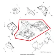 NEW OEM POLARIS SPORTSMAN 850 XP EPS FRONT FENDER MAGNETIC METALLIC