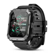 Fitness Tracker Waterproof Bluetooth Make Answer Call Men Smart Watch Rugged 1.83-Inch Tactical Outdoor Sports Android iOS Black