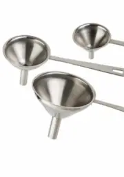 3 Mini Funnels With Long Handle for Filling Bottles Stainless Steel New
