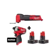 Milwaukee Oscillating-Tool + Impact Driver 12V Li-Ion Cordless w/ (2) Batteries