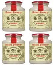 Meaux Pommery Ceramic Mustard Regular 250ml (4 Pack)