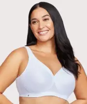Glamorise Magiclift Seamless Wire-Free Sports Bra - White (Size 16H)
