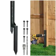 Fence Post Repair Steel Stakes: Anchor Ground Spike 1 Pack Support Bracket