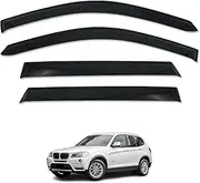 AUSGO Weathershields Compatible with BMW X3 F25 2011-2017, Weather Shields Window Visors Wind Deflectors Sun Rain Guard 4PCS Set
