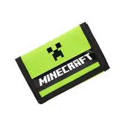 Minecraft Logo Creeper Wallet Green One Size