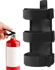 Roll Bar Fire Extinguisher Mount - Fire Extinguisher Mount - Multifunctional Mount Bracket for Less Than 3.3 Lbs Extinguisher for Most, Black Pouxa