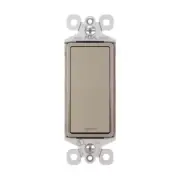 radiant 15 Amp 120 Volt Single-Pole Decorator/Rocker Light Switch, Nickel