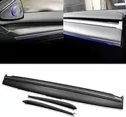 FINMOKAL Matte Black Carbon Fiber Replacement Dashboard Door Panel for Tesla Model 3 / Y 2020-2023
