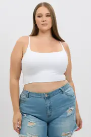 White Singlet Round Neck Seamless