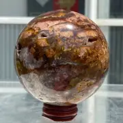 637g Natural Colourful Ocean Jasper Crystal Sphere Mineral Specimen Healing