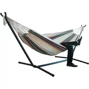 60#Two-person hammock camping thicken swinging chair outdoor hanging bed canvas rocking chair not with hammock stand 200*150cm