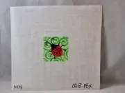 B Fox Hand Stitch Painted Canvas 18 Count - Lady Bug #MN