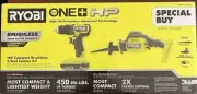 Ryobi ONE+ HP 18V Brushless Cordless Compact 2-Tool Combo Kit with Drill/Driver
