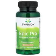 Swanson, Epic Pro 25-Strain Probiotic, 30 Billion CFU, 30 Vegan Embo Caps® AP
