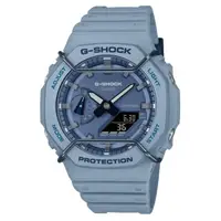 在飛比找momo購物網優惠-【CASIO 卡西歐】G-SHOCK 啞光金屬雙顯手錶 GA