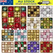 12/44Pcs Christmas Tree Xmas Balls Decorations Baubles Party Wedding Ornament