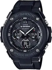 [Casio] GSTS100G-1B Mens Black Analog/Digital Watch with Black Band