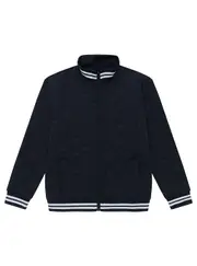 GUESS Navy Blue Long Sleeve Jacket Size: 10, Elastane