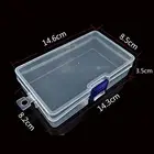 1pcs Plastic Clear Rectangle Nails Art Tools Brush Pen Storage Case Empty Box