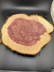 Red Cedar Wood Turning Blank Cookie Live Edge Base 10.5”X 9” X 1.25” #55