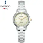 CITIZEN COLLECTION EM0930-58P Eco-Drive Stainless Steel Watch Gold Dial