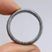 Meteorite Ring,SIZE(US 10.75 ),Muonionalusta meteorite carved ring AB190