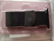 Stainless Steel Band for Apple Watch Mesh Loop Magnetic Clasp Black for Women
