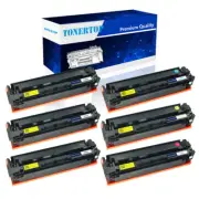 6 Pack Toner Set fit for HP 201X Color LaserJet Pro M252n M252dn MFP M274n M277n