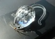 Preciosa Crystal Mouse, Clear With Gold Whiskers, New in Box, Certificate