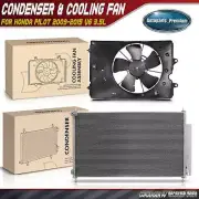 New AC Condenser & Cooling Fan Assembly Kit for Honda Pilot 2009-2015 V6 3.5L (for: Honda)