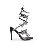 Wild Diva Embellished Rhinestone Butterfly Spiral Coil Wrap Around Stiletto